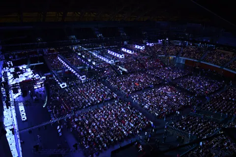 Web Summit 2017 opening night in Lisbon; archival photograph