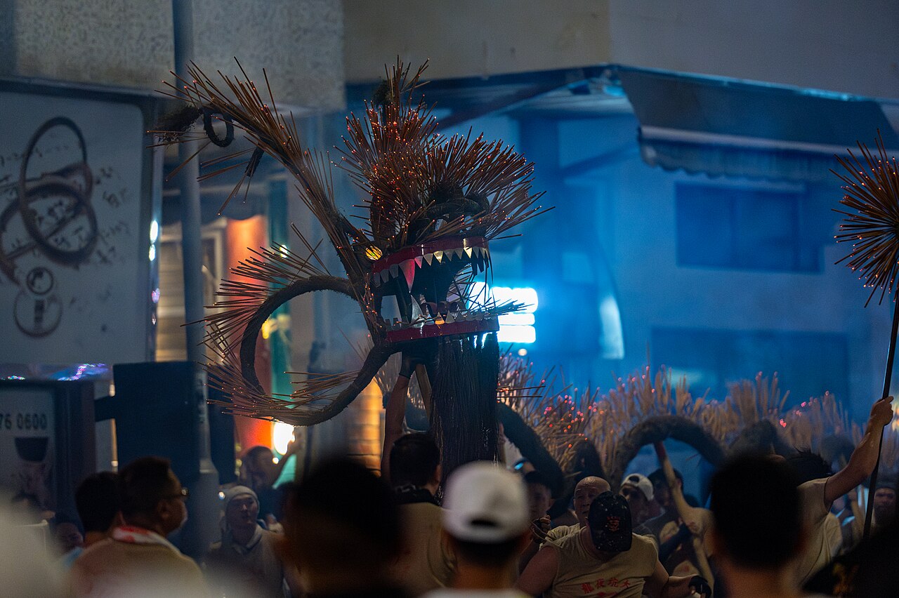 Tai Hang Fire Dragon Dance in 2024; past edition.